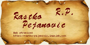 Rastko Pejanović vizit kartica